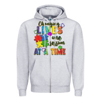 Heather Grey Changing lives one session at a time Zipper Hoodie - FaDigitalArtStudio