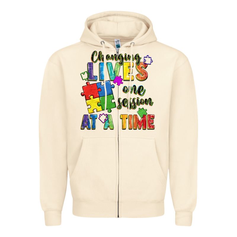 Changing Lives One Session At A Time Zipper Hoodie by FaDigitalArtStudio | Teevron