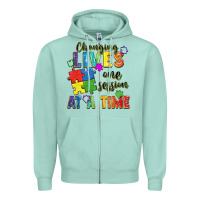 Seafoam Changing lives one session at a time Zipper Hoodie - FaDigitalArtStudio