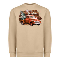Mushroom merry christmas truck Heavyweight Sweatshirt - CowGirlArtShop
