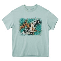Arona cowhide turquoise leather background Heavy Core Tee - AdoDesignShop