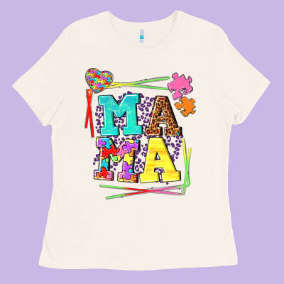 Autism Mama Ladies Tee Designed By Nancycooperartshop