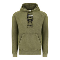 Vintage Olive Black Glitter Cowhide Patterned Mom Skull Vintage Hoodie - Bettercallsaul