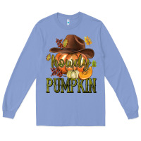Colony Blue Howdy Pumpkin Long Sleeve Tee - texasbilliewilder