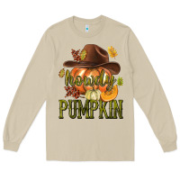 Mushroom Howdy Pumpkin Long Sleeve Tee - texasbilliewilder