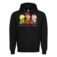 Black It's Game Day Y'all Softball,Baseball,Basketball C Zipper Hoodie - FaDigitalArtStudio