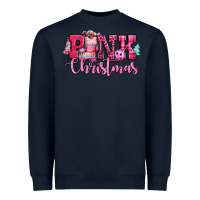 Navy pink christmas Heavyweight Sweatshirt - CowGirlArtShop