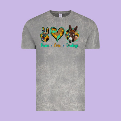 Peace Love Donkeys Vintage Tee Designed By Bettercallsaul