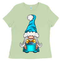 Matcha winter gnome with gift Ladies Tee - NancyCooperArtShop