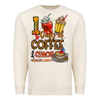 Sandshell 100. Days Of Coffee  Chaos Premium Sweatshirt - CowhideDigitalArt
