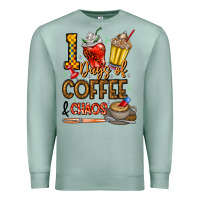 Seafoam 100. Days Of Coffee  Chaos Premium Sweatshirt - CowhideDigitalArt