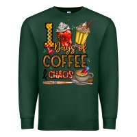 Sports Green 100. Days Of Coffee  Chaos Premium Sweatshirt - CowhideDigitalArt