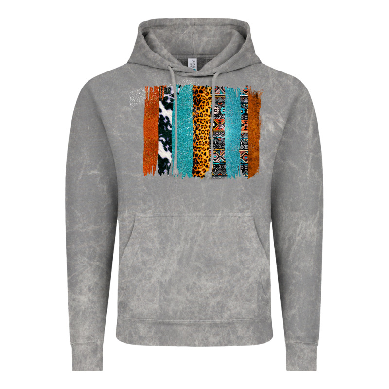 Western Leopard Glitter Aztec Cowhide Pattern Brushstroke Vintage Hoodie by Bettercallsaul | Teevron