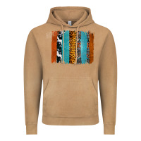 Vintage Camel Western Leopard Glitter Aztec Cowhide Pattern Brushstroke Vintage Hoodie - Bettercallsaul