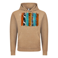 Vintage Coffee Western Leopard Glitter Aztec Cowhide Pattern Brushstroke Vintage Hoodie - Bettercallsaul