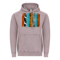Vintage Zinc Western Leopard Glitter Aztec Cowhide Pattern Brushstroke Vintage Hoodie - Bettercallsaul