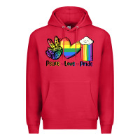 Cardinal Peace love Pride Premium Hoodie - FaDigitalArtStudio