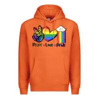 Carrot Peace love Pride Premium Hoodie - FaDigitalArtStudio