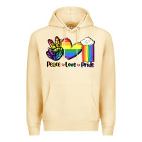 Pina Colada Peace love Pride Premium Hoodie - FaDigitalArtStudio