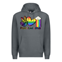 Rock Peace love Pride Premium Hoodie - FaDigitalArtStudio