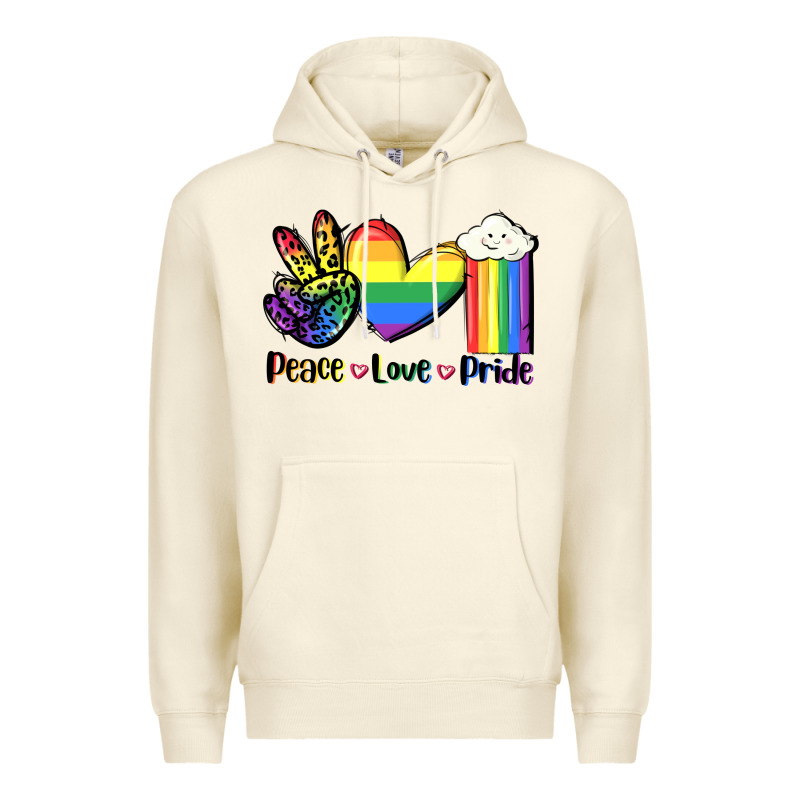 Peace Love Pride Premium Hoodie by FaDigitalArtStudio | Teevron