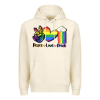 Tofu Peace love Pride Premium Hoodie - FaDigitalArtStudio
