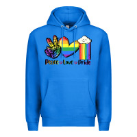 True Royal Peace love Pride Premium Hoodie - FaDigitalArtStudio