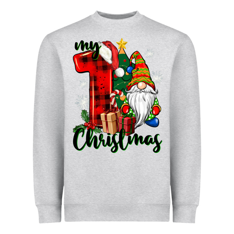 My First Christmas Gnome Heavyweight Sweatshirt by CowGirlArtShop | Teevron