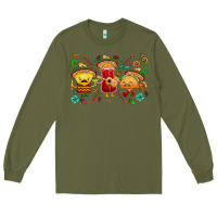 Army Green Mexican taco nacho and souce Long Sleeve Tee - NancyCooperArtShop