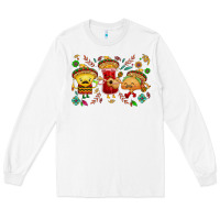 White Mexican taco nacho and souce Long Sleeve Tee - NancyCooperArtShop