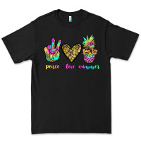 Black peace love summer Premium Tee - JahusDesignShop