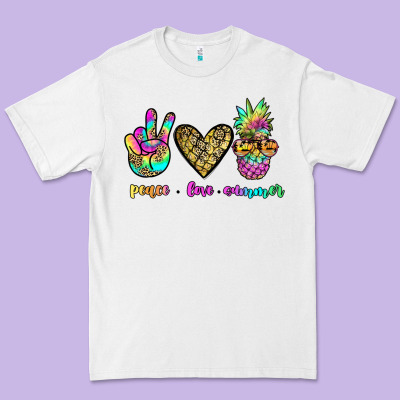 Peace Love Summer Premium Tee Designed By Jahusdesignshop