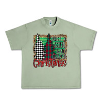 Oil Green Just A Girl Who Loves Christmas Urban Heavy Tee - Bettercallsaul