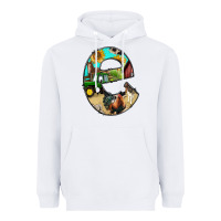 White farm life alphabet lowercase letters e Heavyweight Hoodie - BundleAndBundleShop
