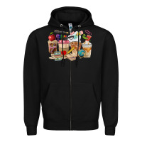 Black Teacher Coffee Cups Zipper Hoodie - FaDigitalArtStudio