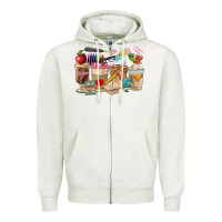 Oatmeal Heather Teacher Coffee Cups Zipper Hoodie - FaDigitalArtStudio