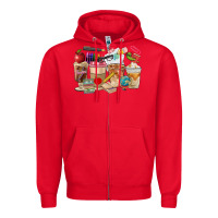 Red Teacher Coffee Cups Zipper Hoodie - FaDigitalArtStudio
