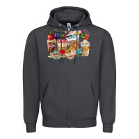 Teacher Coffee Cups Zipper Hoodie | Teevron