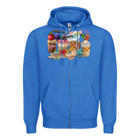True Royal Teacher Coffee Cups Zipper Hoodie - FaDigitalArtStudio