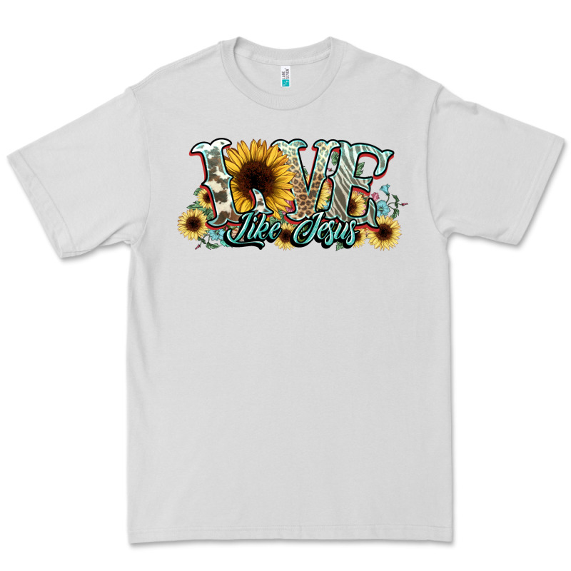 Love Like Jesus Sunflowers Premium Tee by NancyCooperArtShop | Teevron