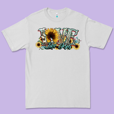 Love Like Jesus Sunflowers Premium Tee Designed By Nancycooperartshop