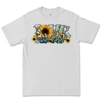 Dove Grey love like jesus sunflowers Premium Tee - NancyCooperArtShop
