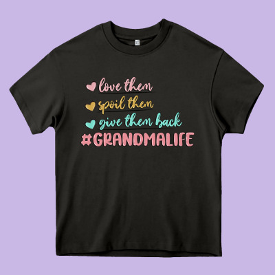 Grandma Life Heavy Core Tee Designed By Maliassmallbusiness