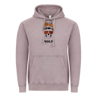 Glitter Western Patterned Mom Skull Vintage Hoodie | Teevron