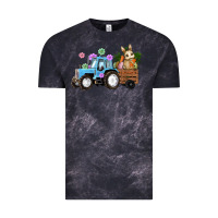 Cloud Black easter tracktor bunny carrot flowers  egg Vintage Tee - RanaPortraitStore