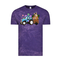 Cloud Purple easter tracktor bunny carrot flowers  egg Vintage Tee - RanaPortraitStore