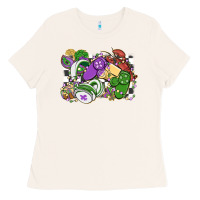Bone gamer mardi gras game controller Ladies Tee - MaliasSmallBusiness