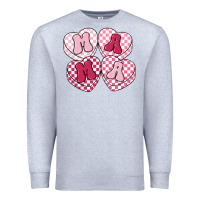 Heather Grey mama candy hearts Premium Sweatshirt - LillyAllenDesigns
