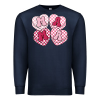 Navy mama candy hearts Premium Sweatshirt - LillyAllenDesigns