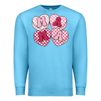 Ocean Blue mama candy hearts Premium Sweatshirt - LillyAllenDesigns